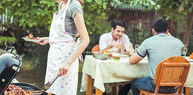 Family having dinner